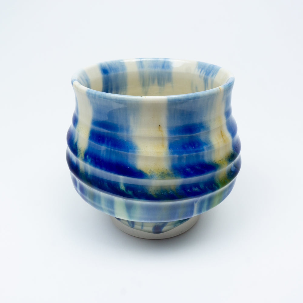 Fluxware Winter Teabowl With Deep Throwing Lines & Fluid Pattern